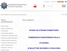 Tablet Screenshot of bip.leczna.kpp.policja.gov.pl