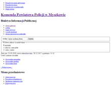 Tablet Screenshot of bip.myszkow.kpp.policja.gov.pl