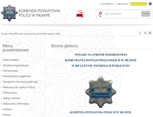 Tablet Screenshot of bip.mlawa.kpp.policja.gov.pl