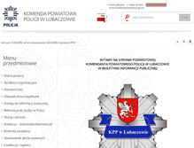 Tablet Screenshot of bip.lubaczow.kpp.policja.gov.pl