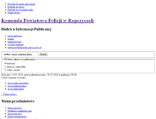 Tablet Screenshot of bip.ropczyce.kpp.policja.gov.pl