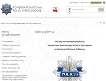 Tablet Screenshot of bip.radziejow.kpp.policja.gov.pl