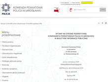 Tablet Screenshot of bip.jaroslaw.kpp.policja.gov.pl