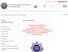 Tablet Screenshot of bip.legionowo.csp.policja.gov.pl