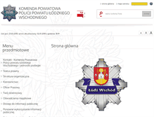 Tablet Screenshot of bip.lodz-wschod.kpp.policja.gov.pl