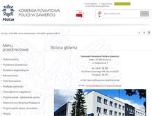 Tablet Screenshot of bip.zawiercie.kpp.policja.gov.pl
