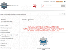Tablet Screenshot of bip.lodz.kwp.policja.gov.pl