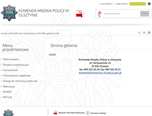 Tablet Screenshot of bip.olsztyn.kmp.policja.gov.pl
