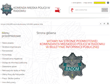 Tablet Screenshot of bip.radom.kmp.policja.gov.pl