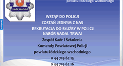 Desktop Screenshot of lodz-wschod.policja.gov.pl
