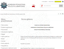 Tablet Screenshot of bip.lubartow.kpp.policja.gov.pl