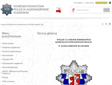 Tablet Screenshot of bip.aleksandrowkujawski.kpp.policja.gov.pl