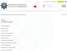 Tablet Screenshot of bip.poddebice.kpp.policja.gov.pl