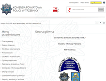 Tablet Screenshot of bip.trzebnica.policja.gov.pl