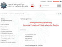 Tablet Screenshot of bip.lwowek-slaski.policja.gov.pl