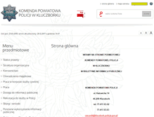 Tablet Screenshot of bip.kluczbork.kpp.policja.gov.pl