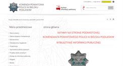 Desktop Screenshot of bip.bielskpodlaski.kpp.policja.gov.pl