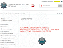Tablet Screenshot of bip.ostroleka.kmp.policja.gov.pl